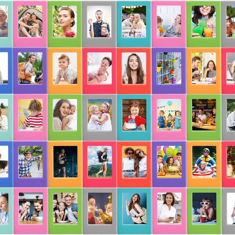 40 Packs Magnetic Photo Picture Frame Cute Mini Table Photo Frame Holder 3 Inche